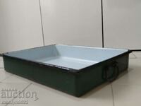 Old enameled pan 50/40 cm pot with enamel pan tray