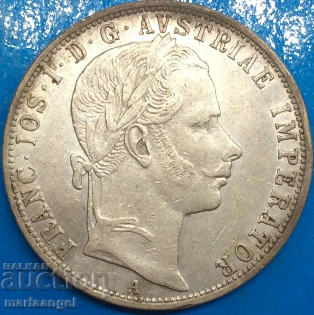 Austria 1 florin 1859 A - Viena Franz Joseph argint