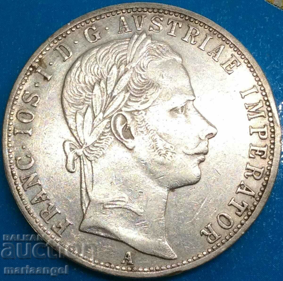 Austria 1 florin 1859 A - Viena Franz Joseph argint