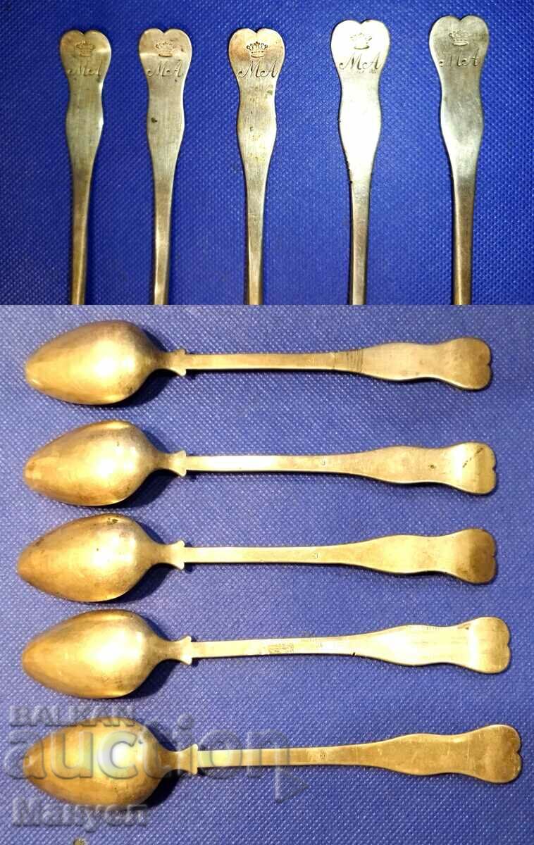 Old silver spoons. - 6
