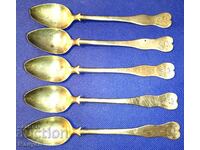 Old silver spoons.