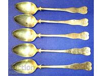 Old silver spoons.
