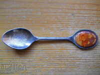 Silver plated coffee spoon - England