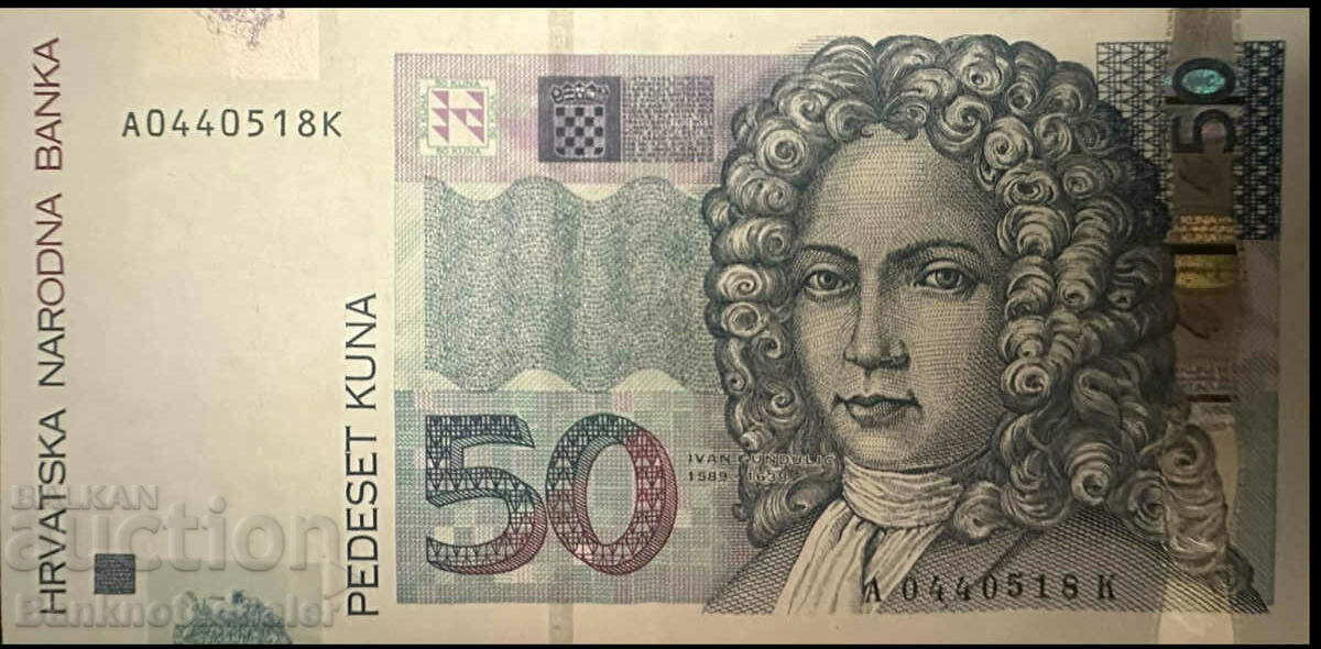 Croatia 50 Kuna 2002 Pick 40a Ref 0518