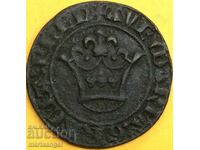 France Charles VI Double Tournai 24mm - quite rare