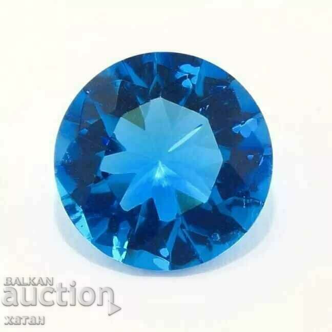 BZC! 15.65 carat natural swiss blue topaz from 1 penny!