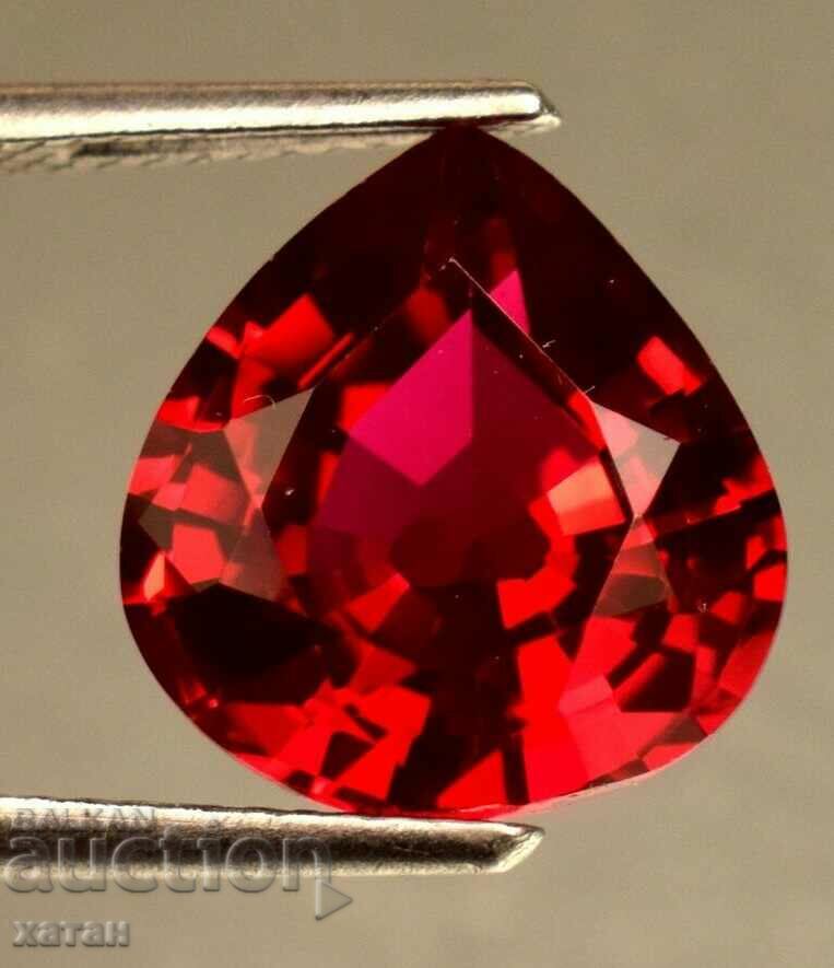 BZC! 4.15 ct. natural corundum ruby cert GGIJ of 1 tbsp.!