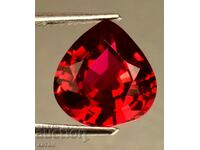 BZC! 4.15 ct. natural corundum ruby cert GGIJ of 1 tbsp.!