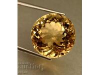 BZC! 13.25 ct. natural citrine round sert GGIJ of 1 tbsp.!