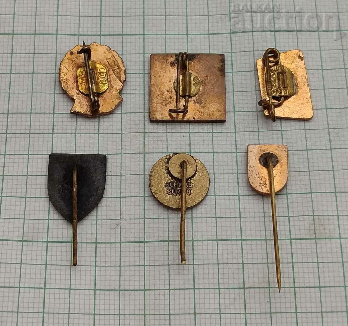 ROMANIA LOT OF BADGES 6 PCS with price 10.00 BGN | € 5.11 ROMANIA LOT OF BADGES 6 PCS with price 10.00 BGN | € 5.11