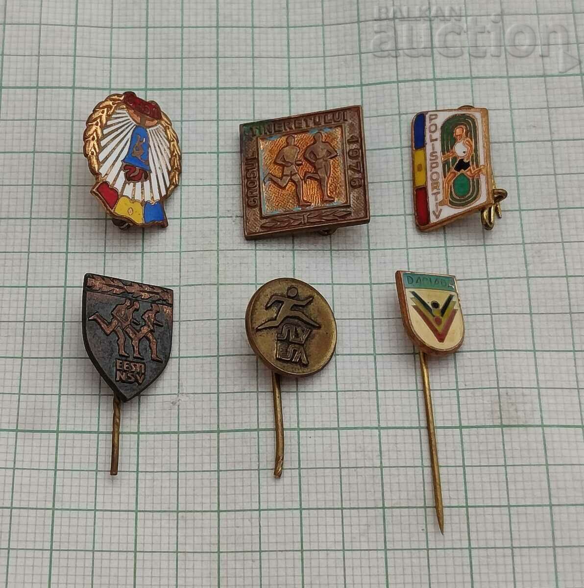 ROMANIA LOT OF BADGES 6 PCS ROMANIA LOT OF BADGES 6 PCS