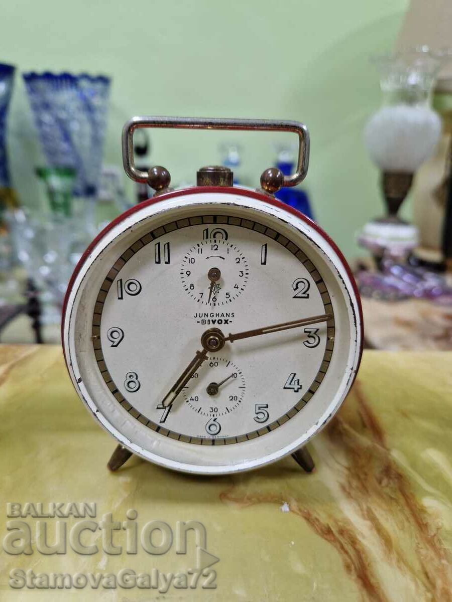 Antique Collectible Junghans Bivox Alarm Clock