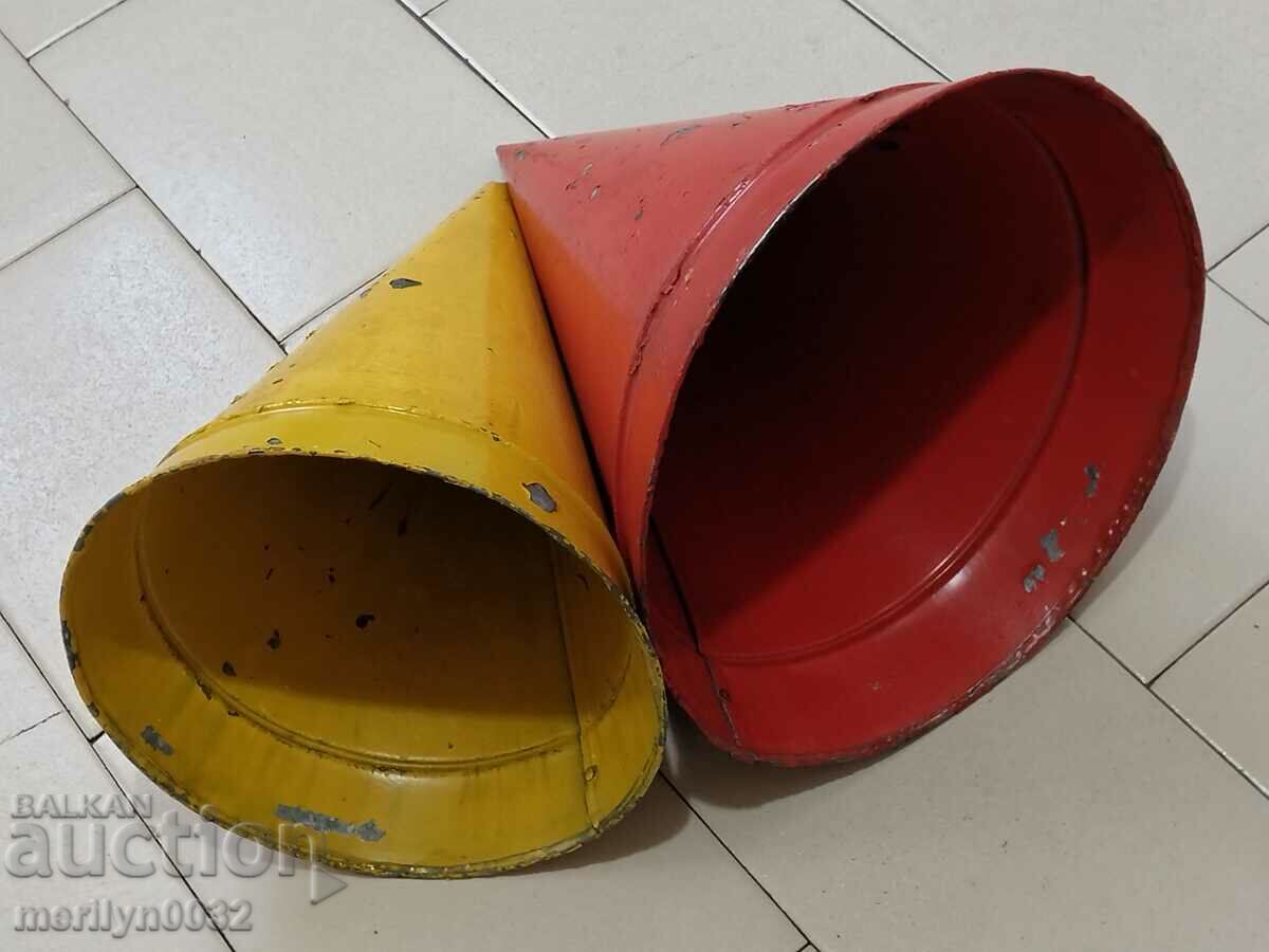 Auction Old metal bin, a pair of 2 pieces, from a park early in the 1960s, NRB Auction Old metal bin, a pair of 2 pieces, from a park early in the 1960s, NRB