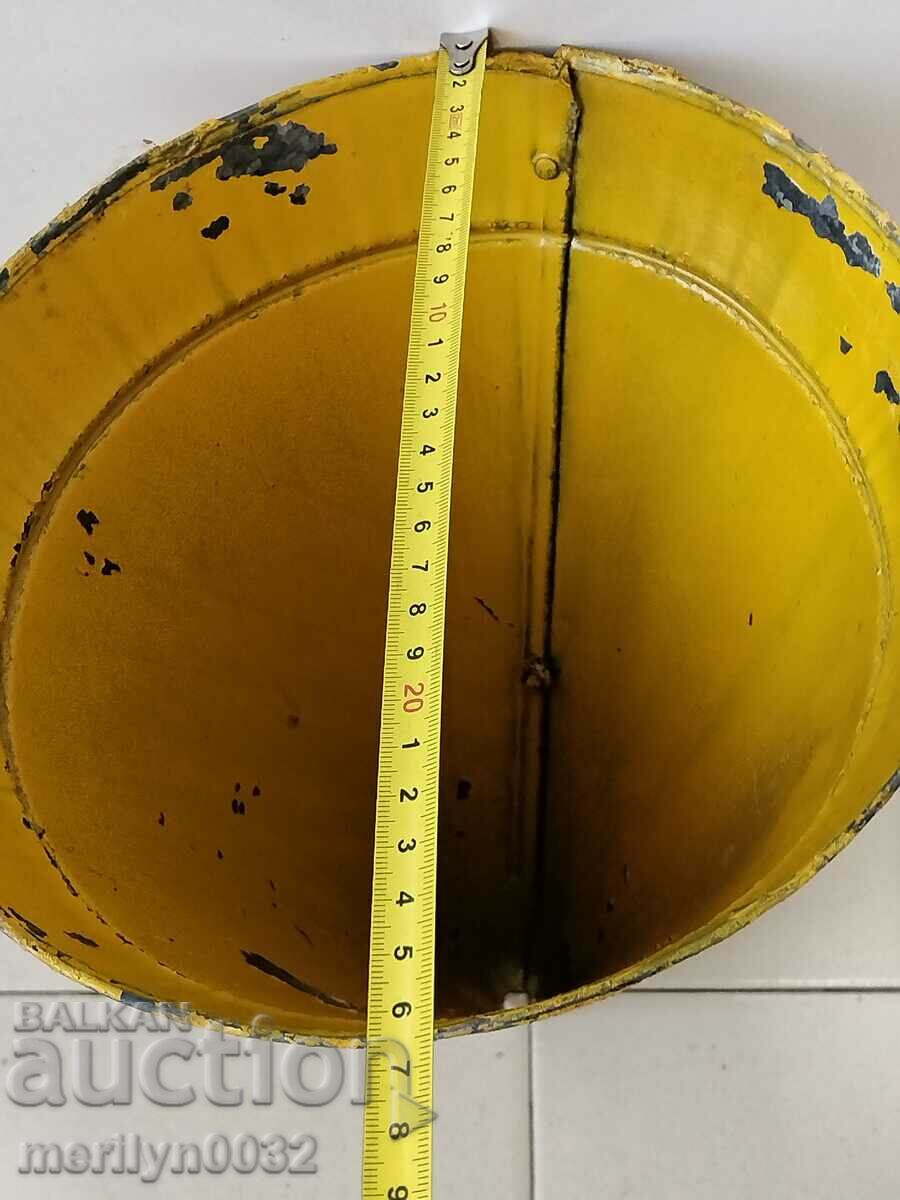 Old metal bin, a pair of 2 pieces, from a park early in the 1960s, NRB - 5 Old metal bin, a pair of 2 pieces, from a park early in the 1960s, NRB - 5