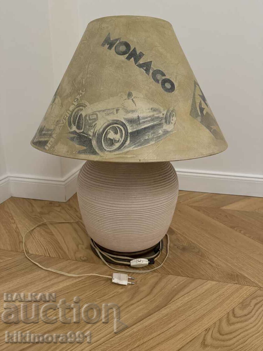 Antique table/ bedside lamp Monaco track racing 1936