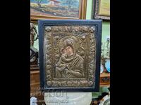 Lovely antique silver icon - Certificate