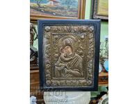 Lovely antique silver icon - Certificate