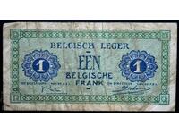 Belgia 1 Franc 1946 Pick M1 Ref 6110