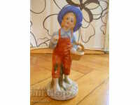 Girl with a basket - biscuit porcelain