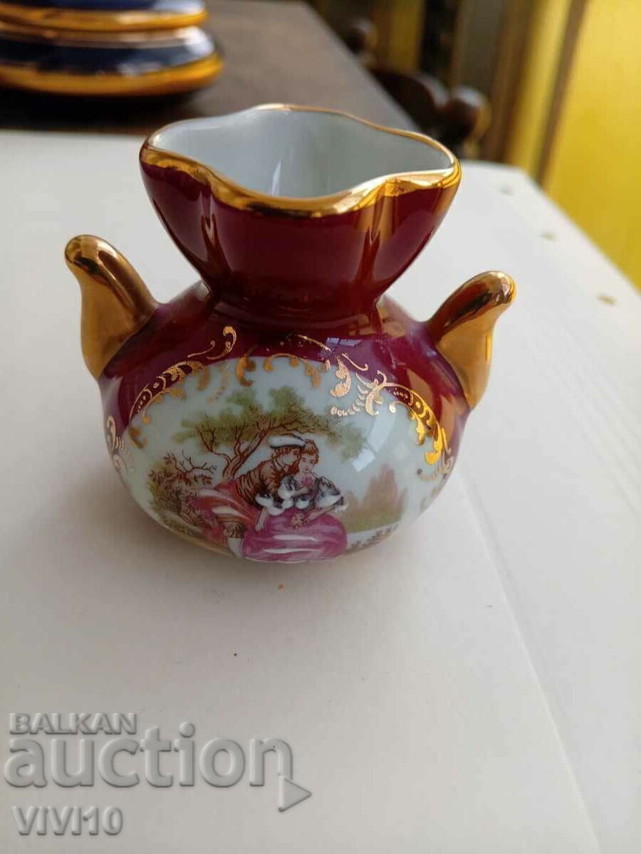 Magnificent Limoges vase, miniature