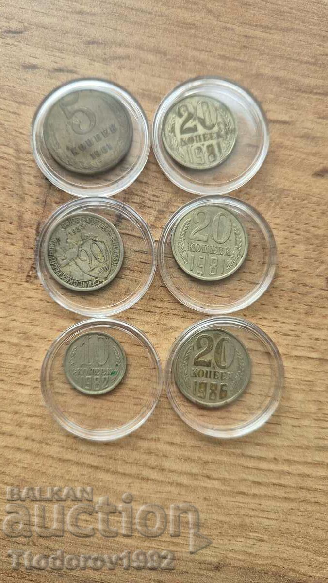 Russian kopeck coins