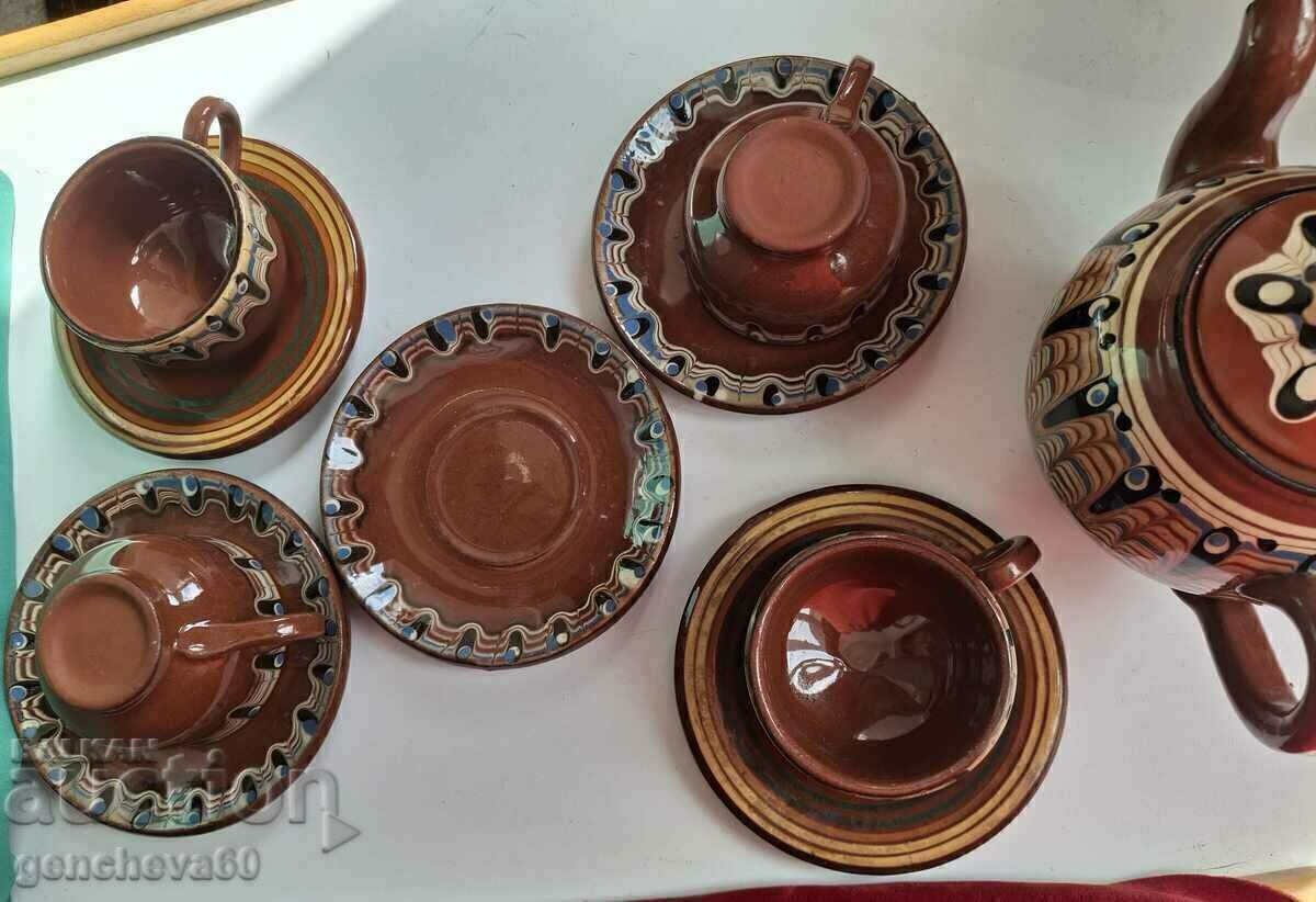 Set de cafea din ceramică glazurată de epocă (SOTSA) - 6 Set de cafea din ceramică glazurată de epocă (SOTSA) - 6