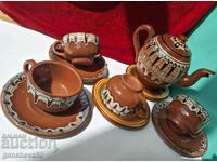 Set de cafea din ceramică glazurată de epocă (SOTSA)