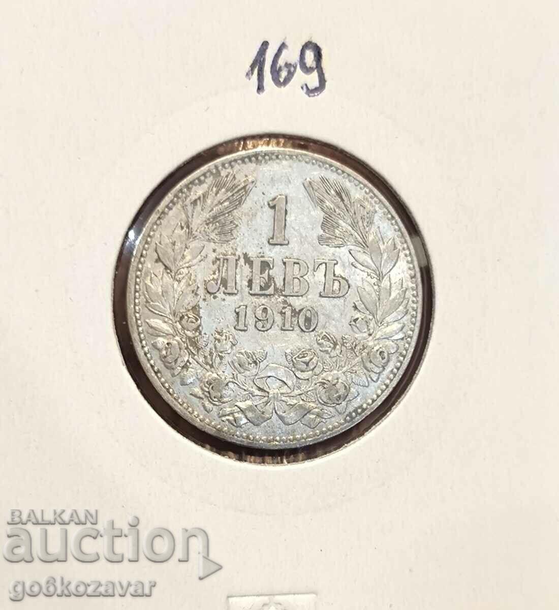 Bulgaria BGN 1 1910 Silver!