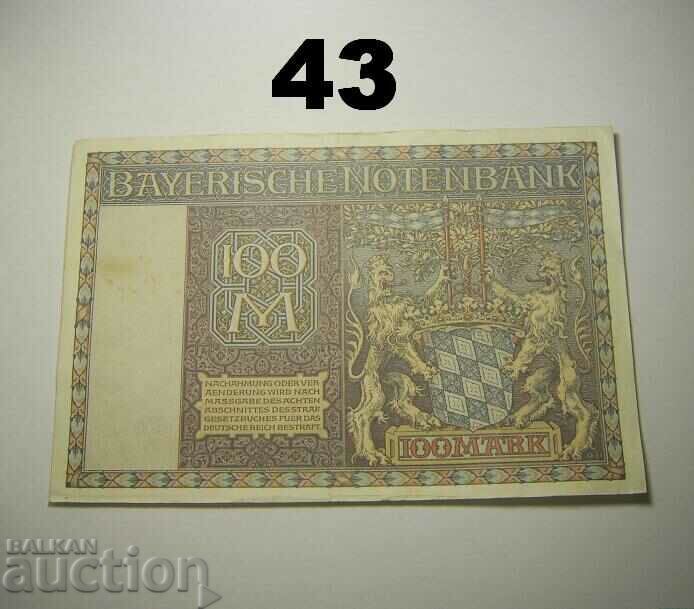 Bayerische Notenbank 100 mark 1922 XF+ Germania cu preț 12.00 BGN | € 6.14 Bayerische Notenbank 100 mark 1922 XF+ Germania cu preț 12.00 BGN | € 6.14
