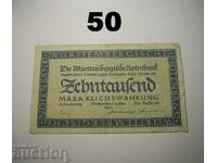 Wurttembergische Notenbank 10000 mark 1923 Германия