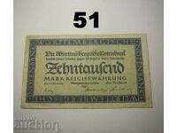 Wurttembergische Notenbank 10000 mark 1923 Германия