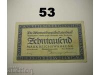 Wurttembergische Notenbank 10000 mark 1923 Germany