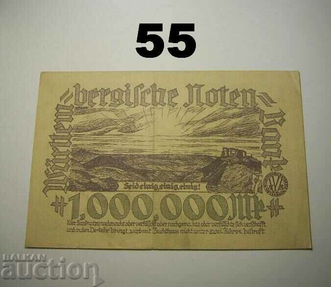 Wurttembergische Notenbank 1 million mark 1923 Germany with price 10.00 BGN | € 5.11 Wurttembergische Notenbank 1 million mark 1923 Germany with price 10.00 BGN | € 5.11
