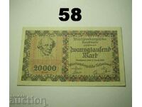 Wurttembergische Notenbank 20000 mark 1923 XF+ Germania