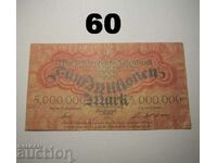 Wurttembergische Notenbank 5 milioane mark 1923 Germania