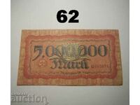 Wurttembergische Notenbank 5 εκατομμύρια μάρκα 1923 XF Γερμανία