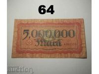 Wurttembergische Notenbank 5 milioane mark 1923 VF+ Germania