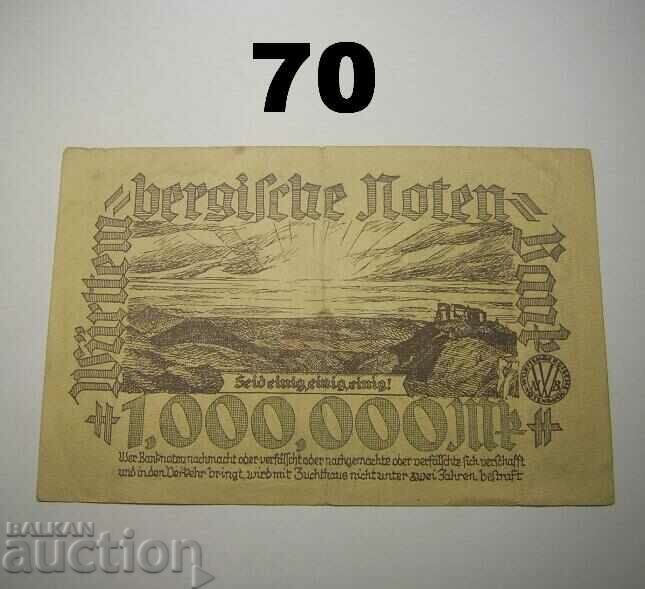 Wurttembergische Notenbank 1 million mark 1923 Germany with price 6.00 BGN | € 3.07