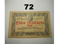 Wurttembergische Notenbank 1 million mark 1923 Germany