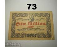 Wurttembergische Notenbank 1 million mark 1923 Germany