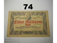 Wurttembergische Notenbank 1 million mark 1923 Germany