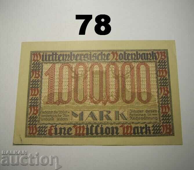Wurttembergische Notenbank 1 million mark 1923 AUNC Germany with price 18.00 BGN | € 9.20 Wurttembergische Notenbank 1 million mark 1923 AUNC Germany with price 18.00 BGN | € 9.20