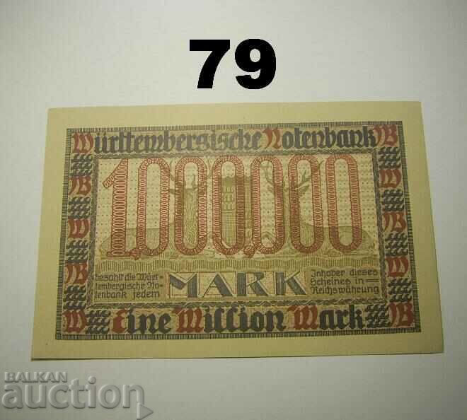 Wurttembergische Notenbank 1 million mark 1923 AU/UNC German with price 20.00 BGN | € 10.23 Wurttembergische Notenbank 1 million mark 1923 AU/UNC German with price 20.00 BGN | € 10.23