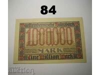 Wurttembergische Notenbank 1 milion mark 1923 AU/UNC Germană