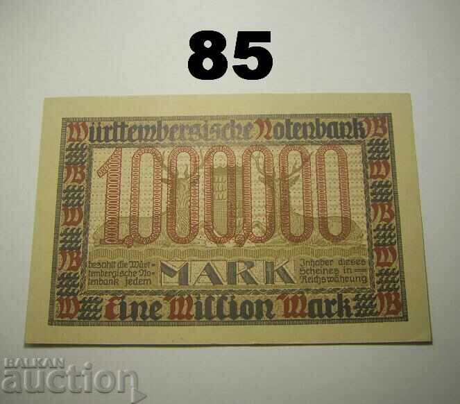 Wurttembergische Notenbank 1 million mark 1923 AU/UNC German with price 20.00 BGN | € 10.23