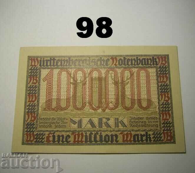 Wurttembergische Notenbank 1 million mark 1923 UNC Germany with price 27.00 BGN | € 13.80 Wurttembergische Notenbank 1 million mark 1923 UNC Germany with price 27.00 BGN | € 13.80