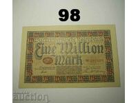 Wurttembergische Notenbank 1 milion mark 1923 UNC Germania