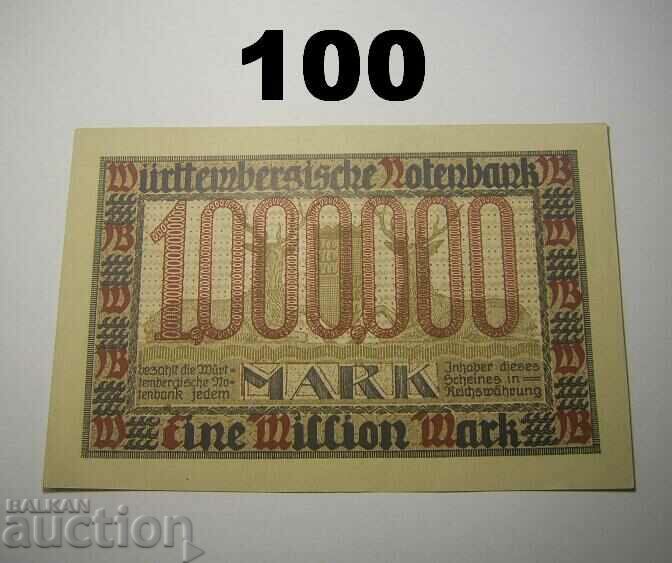 Wurttembergische Notenbank 1 million mark 1923 UNC Germany with price 25.00 BGN | € 12.78 Wurttembergische Notenbank 1 million mark 1923 UNC Germany with price 25.00 BGN | € 12.78