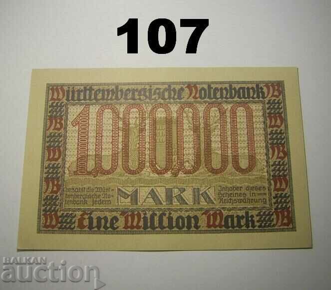 Wurttembergische Notenbank 1 million mark 1923 UNC Germany with price 23.00 BGN | € 11.76 Wurttembergische Notenbank 1 million mark 1923 UNC Germany with price 23.00 BGN | € 11.76