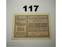 Munchen Staatsbank 100 de milioane de mărci 1923 XF+